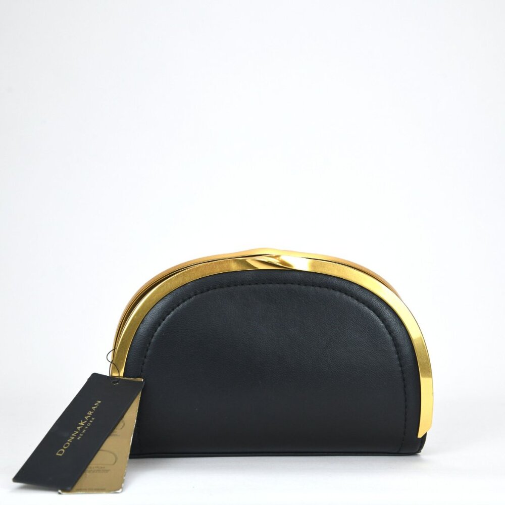 Donna Karan Lawrence Chain Clutch - Black/Gold - Picture 3 of 8